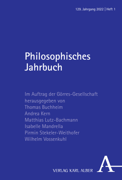 Cover der Ausgabe: Philosophisches Jahrbuch Jahrgang 129 (2022), Heft 1