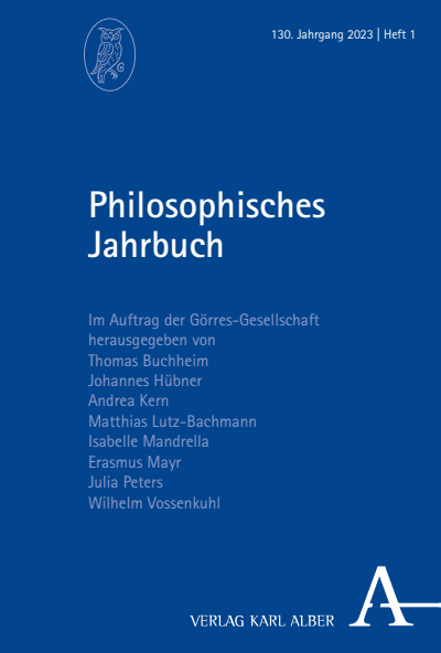 Cover der Ausgabe: Philosophisches Jahrbuch Jahrgang 130 (2023), Heft 1