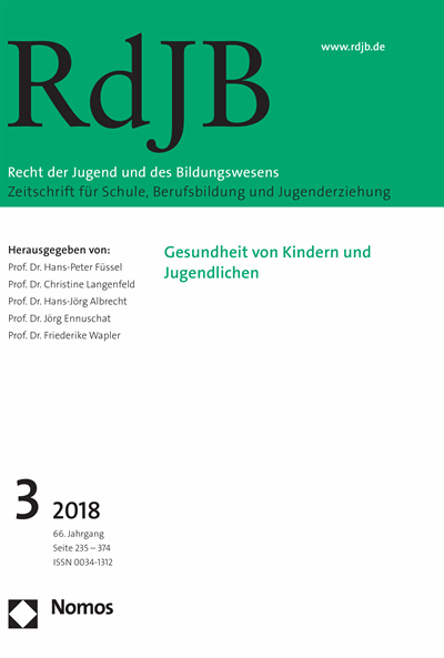 Cover der Ausgabe: RdJB Recht der Jugend und des Bildungswesens Jahrgang 66 (2018), Heft 3