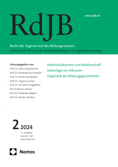 Cover of Volume: RdJB Recht der Jugend und des Bildungswesens Volume 72 (2024), Edition 2