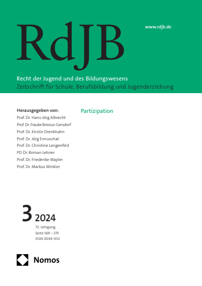 Cover of Volume: RdJB Recht der Jugend und des Bildungswesens Volume 72 (2024), Edition 3