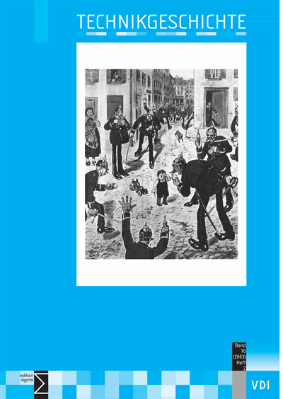 Cover der Ausgabe: TG Technikgeschichte Jahrgang 70 (2003), Heft 2