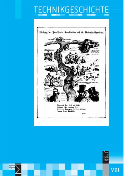 Cover der Ausgabe: TG Technikgeschichte Jahrgang 72 (2005), Heft 2