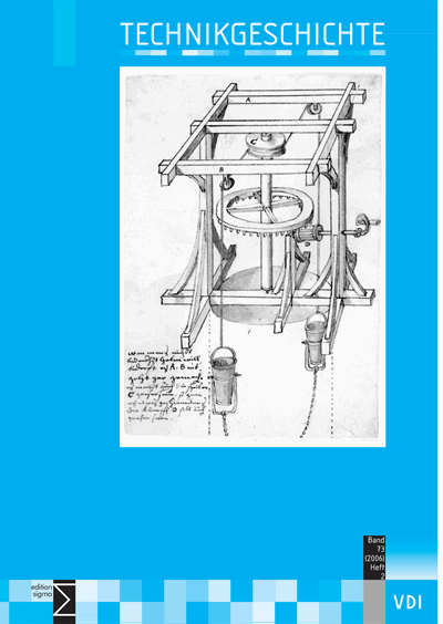 Cover der Ausgabe: TG Technikgeschichte Jahrgang 73 (2006), Heft 2