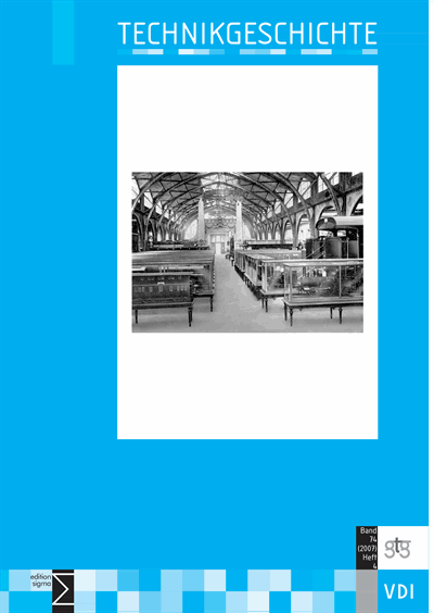 Cover der Ausgabe: TG Technikgeschichte Jahrgang 74 (2007), Heft 4