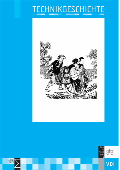Cover der Ausgabe: TG Technikgeschichte Jahrgang 75 (2008), Heft 2