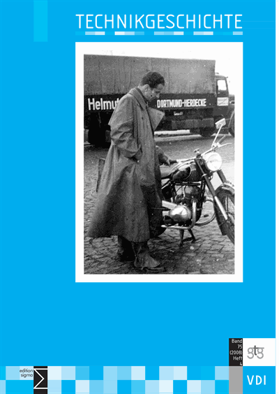 Cover der Ausgabe: TG Technikgeschichte Jahrgang 75 (2008), Heft 4