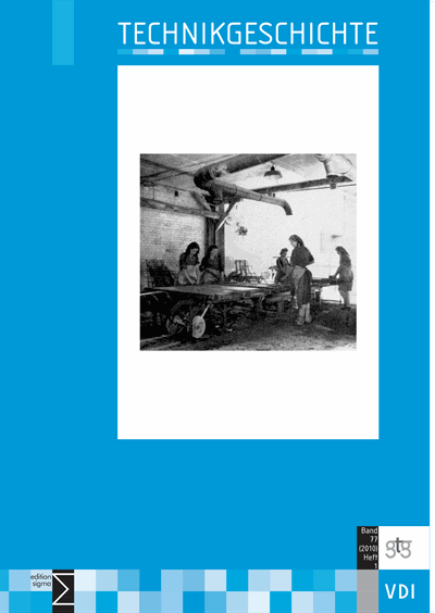 Cover der Ausgabe: TG Technikgeschichte Jahrgang 77 (2010), Heft 1