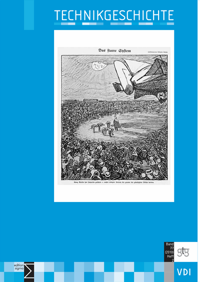 Cover der Ausgabe: TG Technikgeschichte Jahrgang 77 (2010), Heft 2