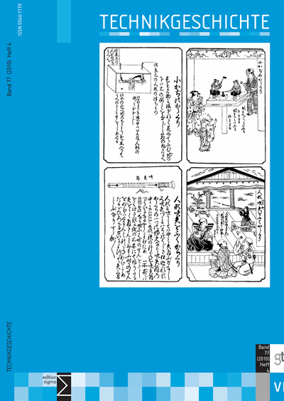 Cover der Ausgabe: TG Technikgeschichte Jahrgang 77 (2010), Heft 4