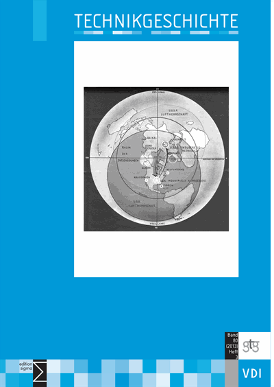 Cover der Ausgabe: TG Technikgeschichte Jahrgang 80 (2013), Heft 3