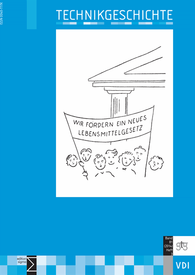 Cover of Volume: TG Technikgeschichte Volume 81 (2014), Edition 3