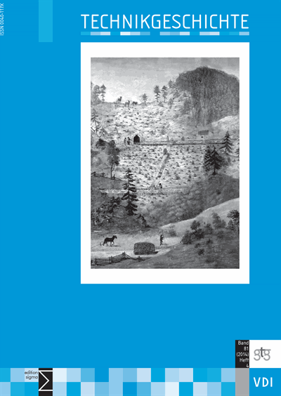 Cover of Volume: TG Technikgeschichte Volume 81 (2014), Edition 4