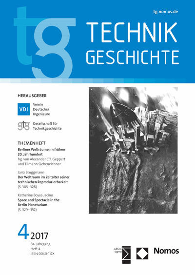 Cover of Volume: TG Technikgeschichte Volume 84 (2017), Edition 4