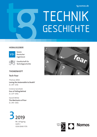 Cover der Ausgabe: TG Technikgeschichte Jahrgang 86 (2019), Heft 3