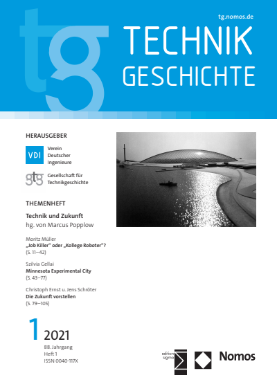 Cover der Ausgabe: TG Technikgeschichte Jahrgang 88 (2021), Heft 1