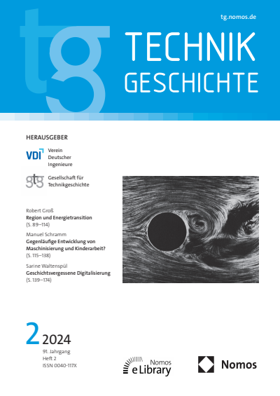 Cover der Ausgabe: TG Technikgeschichte Jahrgang 91 (2024), Heft 2