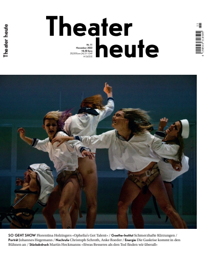 Cover der Ausgabe: Theater heute Jahrgang 63 (2022), Heft 11