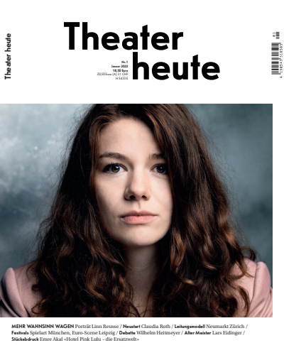 Cover der Ausgabe: Theater heute Jahrgang 63 (2022), Heft 1