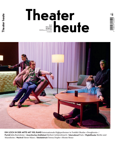 Cover der Ausgabe: Theater heute Jahrgang 63 (2022), Heft 3