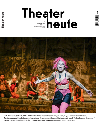 Cover der Ausgabe: Theater heute Jahrgang 64 (2023), Heft 12