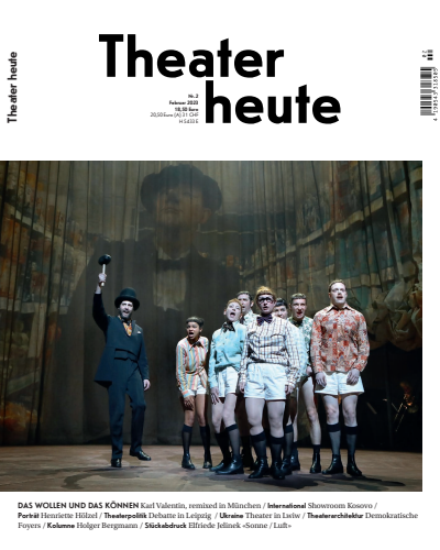 Cover der Ausgabe: Theater heute Jahrgang 64 (2023), Heft 2