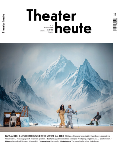 Cover der Ausgabe: Theater heute Jahrgang 66 (2025), Heft 12