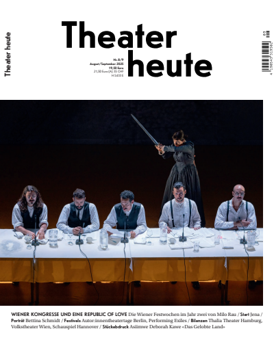 Cover der Ausgabe: Theater heute Jahrgang 66 (2025), Heft 8-9