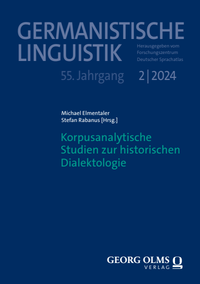 Cover der Ausgabe: Germanistische Linguistik Jahrgang 55 (2024), Heft 2