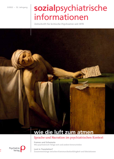 Cover der Ausgabe: Sozialpsychiatrische Informationen Jahrgang 52 (2022), Heft 3