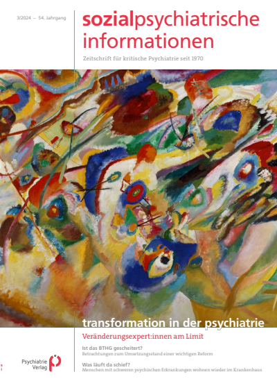 Cover der Ausgabe: Sozialpsychiatrische Informationen Jahrgang 54 (2024), Heft 3