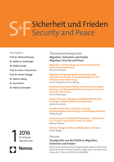 Cover of Volume: S&F Sicherheit und Frieden Volume 34 (2016), Edition 1