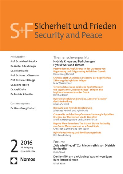 Cover of Volume: S&F Sicherheit und Frieden Volume 34 (2016), Edition 2
