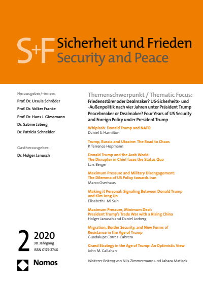 Cover der Ausgabe: S&F Sicherheit und Frieden Jahrgang 38 (2020), Heft 2