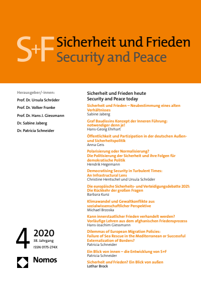 Cover der Ausgabe: S&F Sicherheit und Frieden Jahrgang 38 (2020), Heft 4