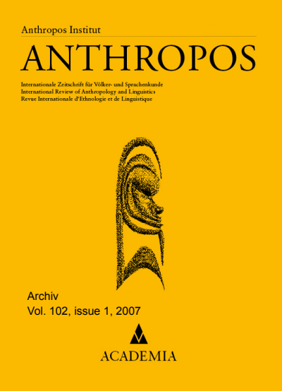 Cover der Ausgabe: Anthropos Jahrgang 102 (2007), Heft 1