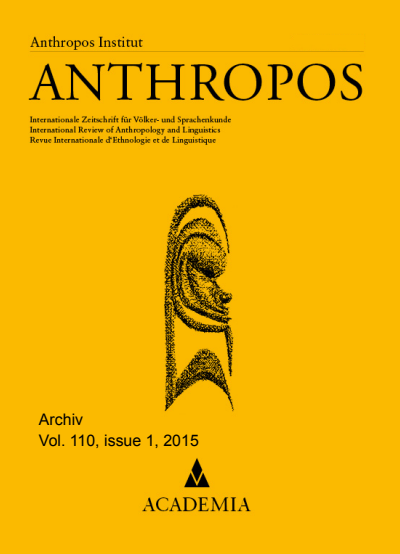 Cover der Ausgabe: Anthropos Jahrgang 110 (2015), Heft 1