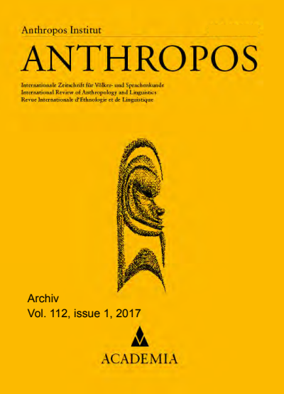 Cover der Ausgabe: Anthropos Jahrgang 112 (2017), Heft 1