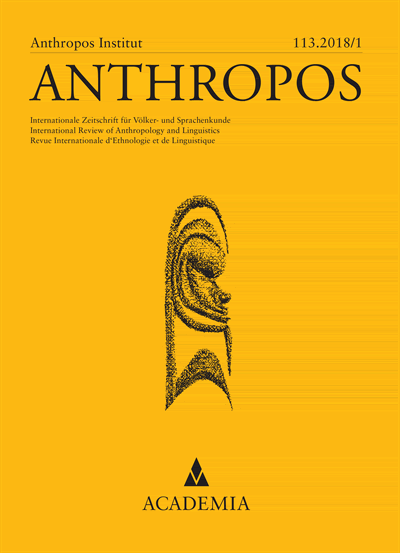 Cover der Ausgabe: Anthropos Jahrgang 113 (2018), Heft 1