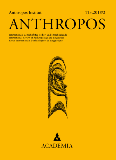 Cover der Ausgabe: Anthropos Jahrgang 113 (2018), Heft 2