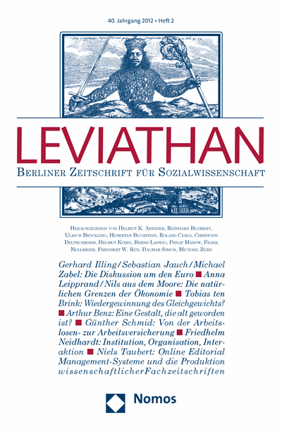 Cover der Ausgabe: Leviathan Jahrgang 40 (2012), Heft 2