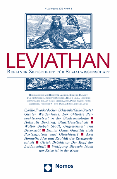 Cover der Ausgabe: Leviathan Jahrgang 41 (2013), Heft 2