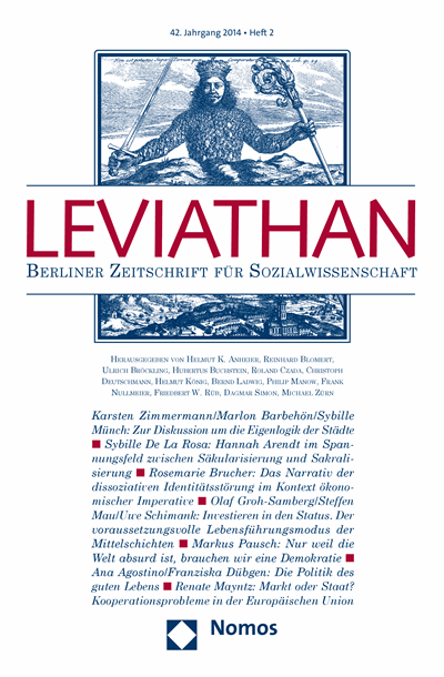 Cover der Ausgabe: Leviathan Jahrgang 42 (2014), Heft 2