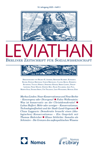 Cover der Ausgabe: Leviathan Jahrgang 53 (2025), Heft 3