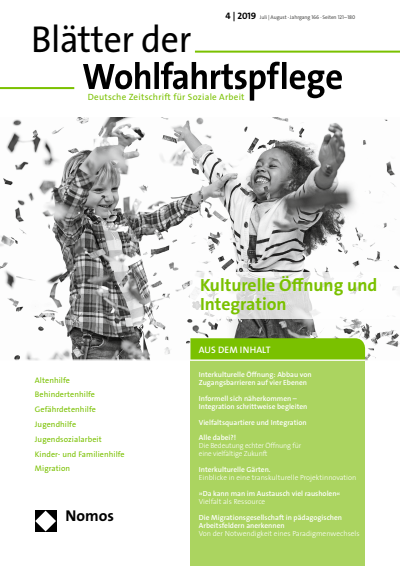 Cover of Volume: Blätter der Wohlfahrtspflege (BdW) Volume 166 (2019), Edition 4