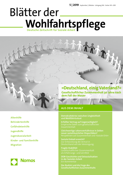 Cover of Volume: Blätter der Wohlfahrtspflege (BdW) Volume 166 (2019), Edition 5