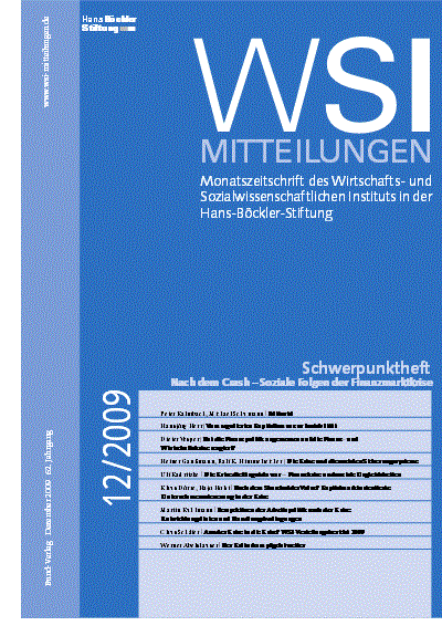Cover der Ausgabe: WSI-Mitteilungen Jahrgang 62 (2009), Heft 12