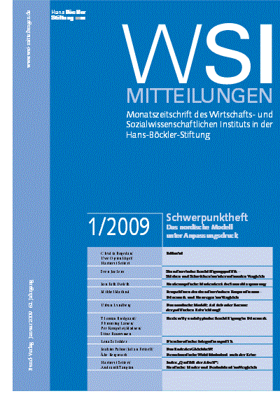 Cover der Ausgabe: WSI-Mitteilungen Jahrgang 62 (2009), Heft 1
