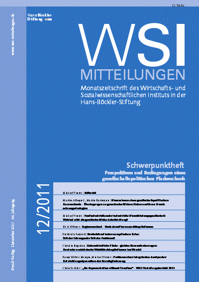 Cover der Ausgabe: WSI-Mitteilungen Jahrgang 64 (2011), Heft 12