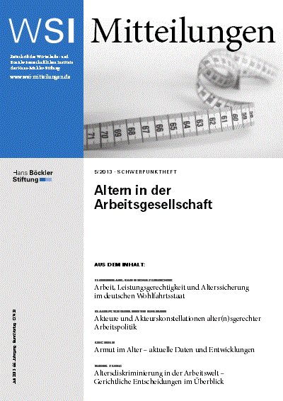 Cover der Ausgabe: WSI-Mitteilungen Jahrgang 66 (2013), Heft 5